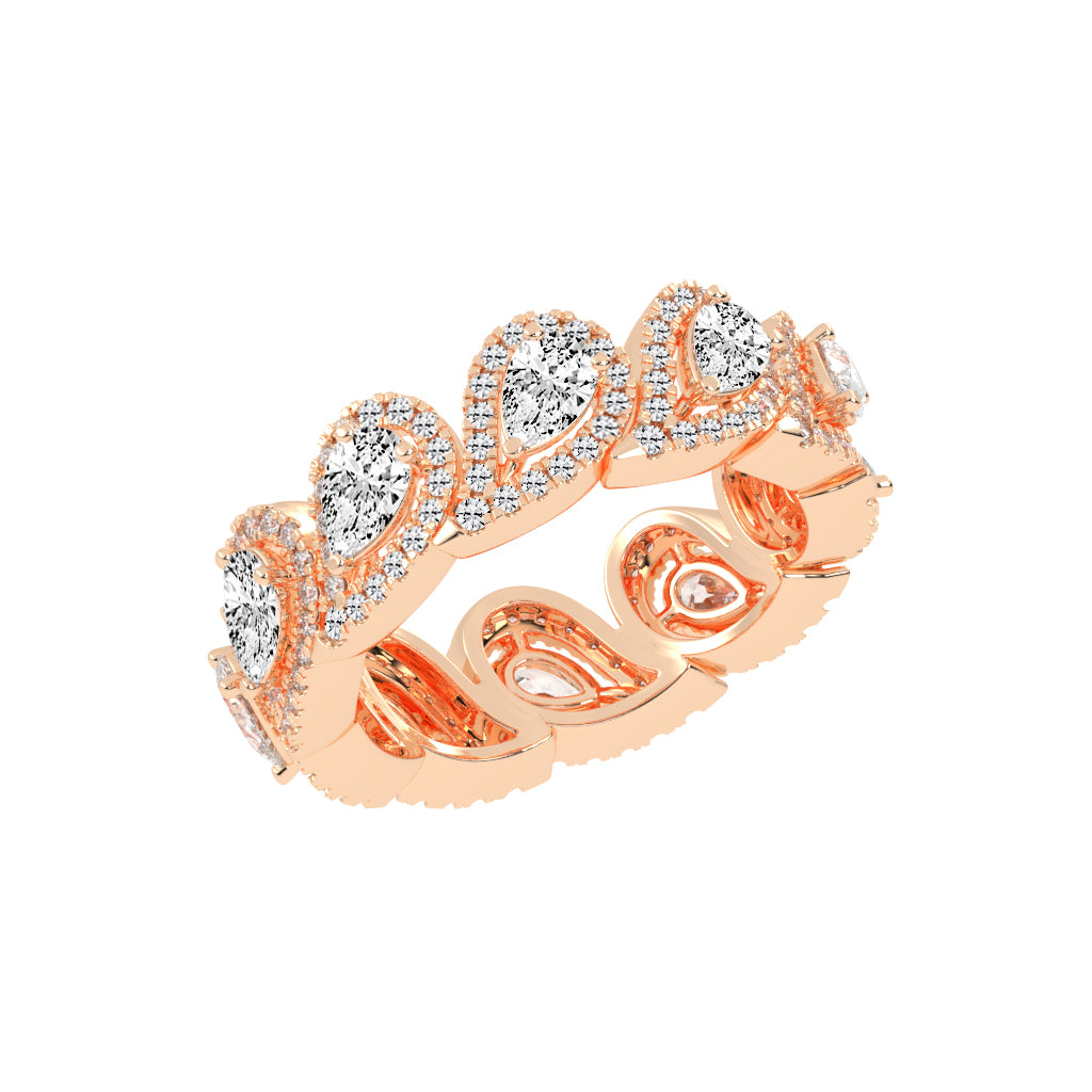 Elista Pear Shape Eternity Lab Diamond Ring