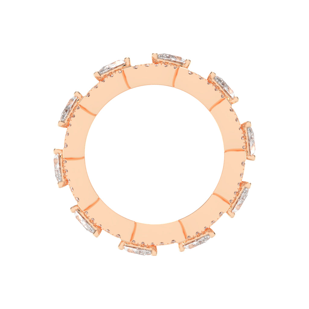 Elista Pear Shape Eternity Lab Diamond Ring