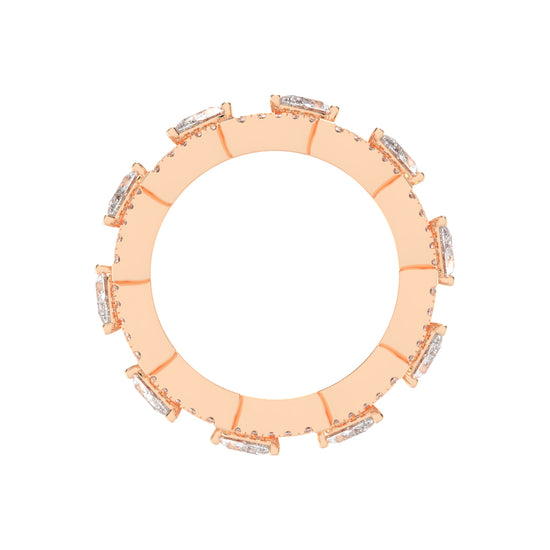Elista Pear Shape Eternity Lab Diamond Ring