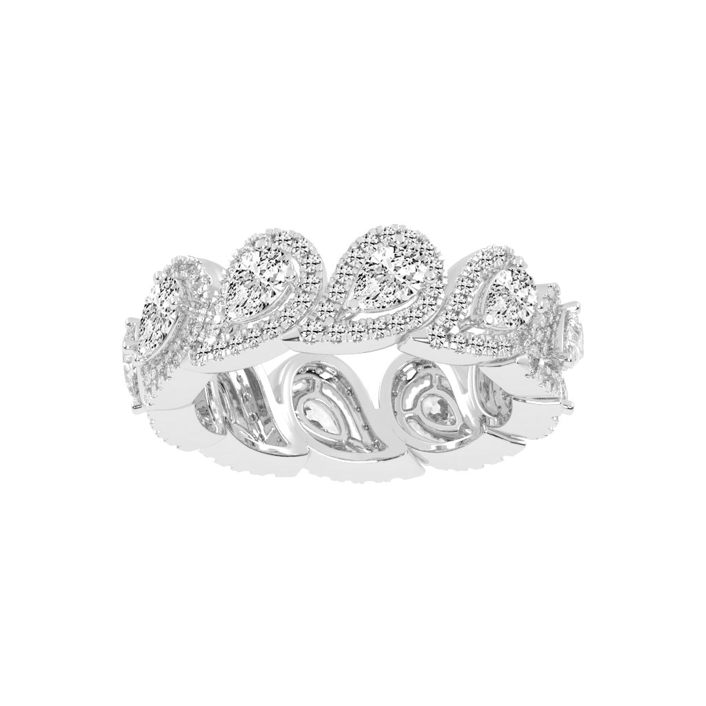 Elista Pear Shape Eternity Lab Diamond Ring