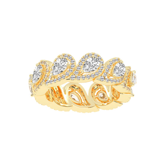 Elista Pear Shape Eternity Lab Diamond Ring