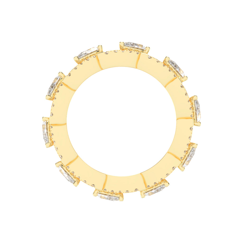 Elista Pear Shape Eternity Lab Diamond Ring