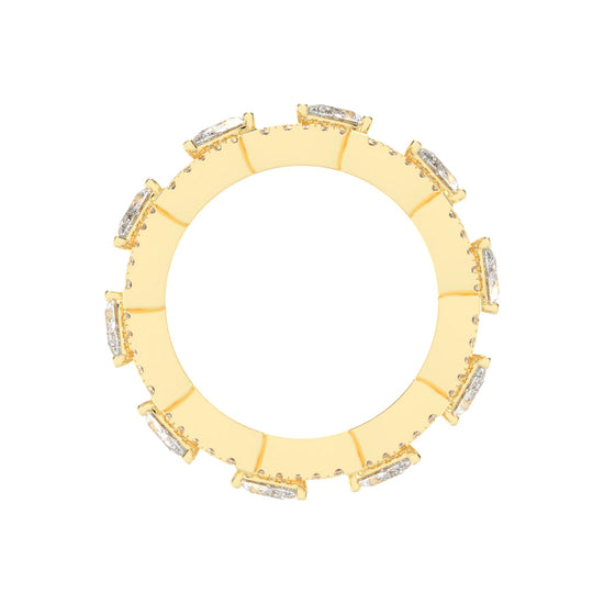 Elista Pear Shape Eternity Lab Diamond Ring