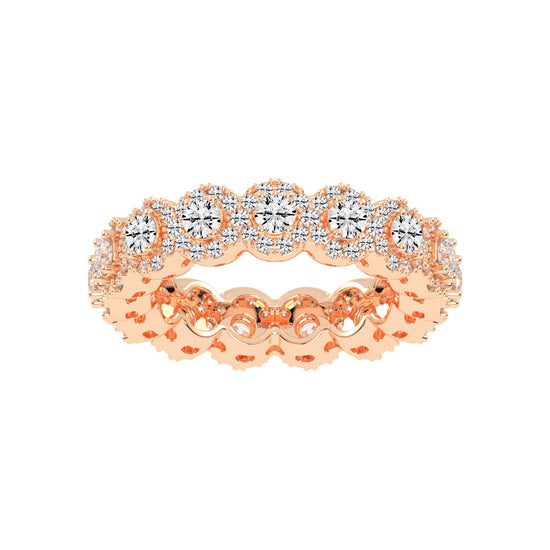 Saphira Round Cut Eternity Lab Diamond Ring