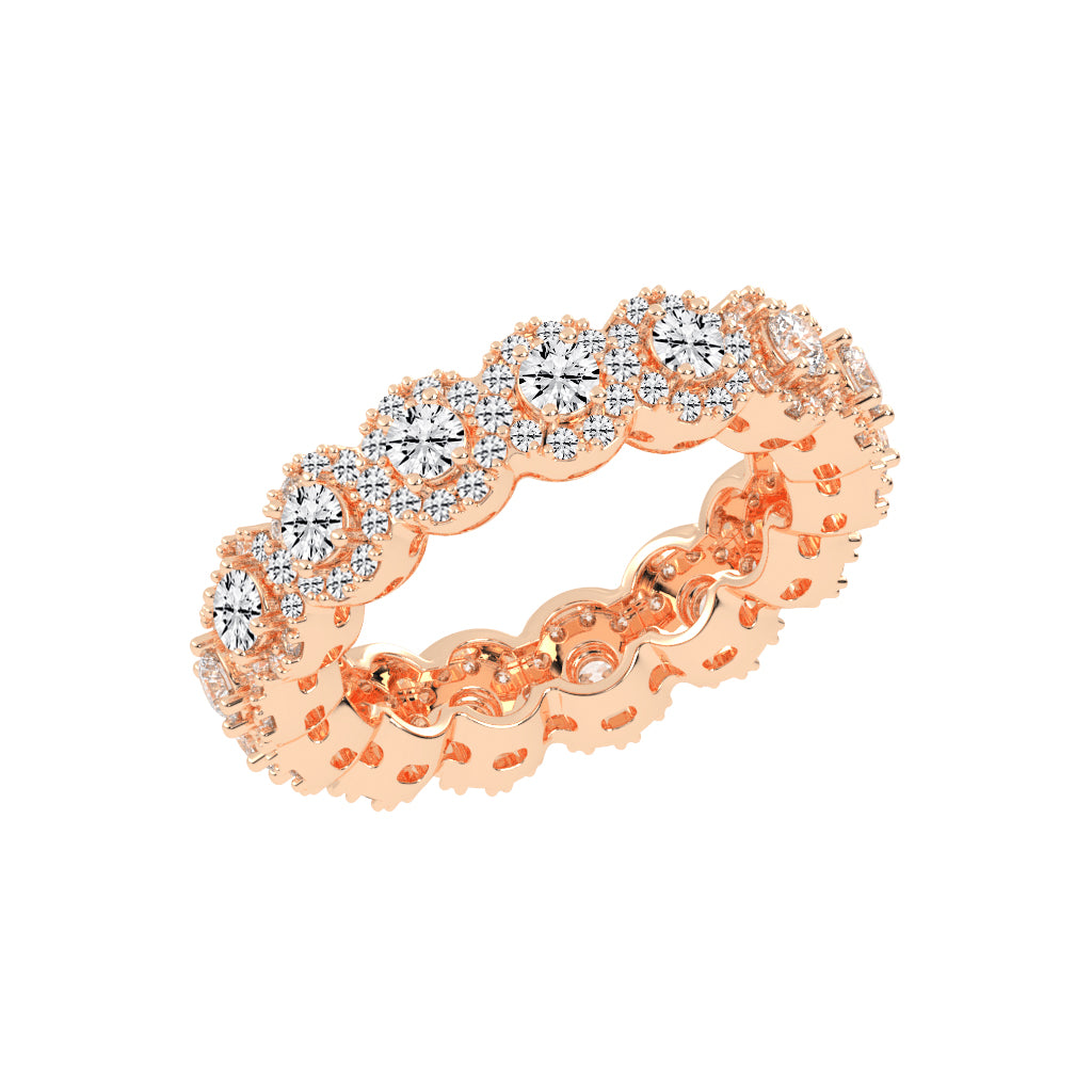 Saphira Round Cut Eternity Lab Diamond Ring