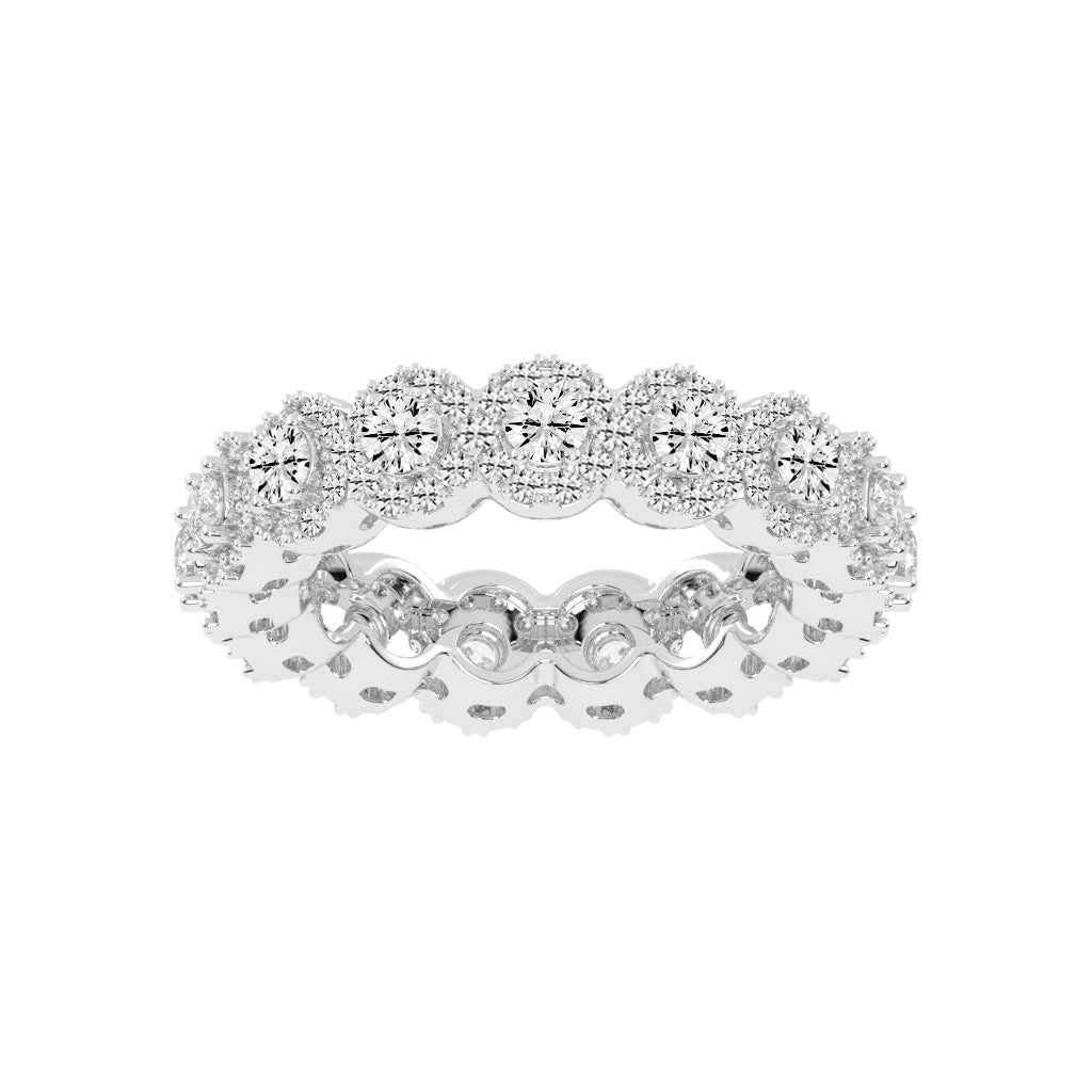 Saphira Round Cut Eternity Lab Diamond Ring