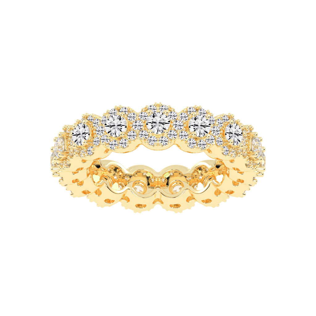 Saphira Round Cut Eternity Lab Diamond Ring