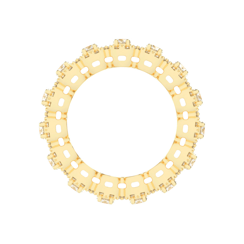 Saphira Round Cut Eternity Lab Diamond Ring