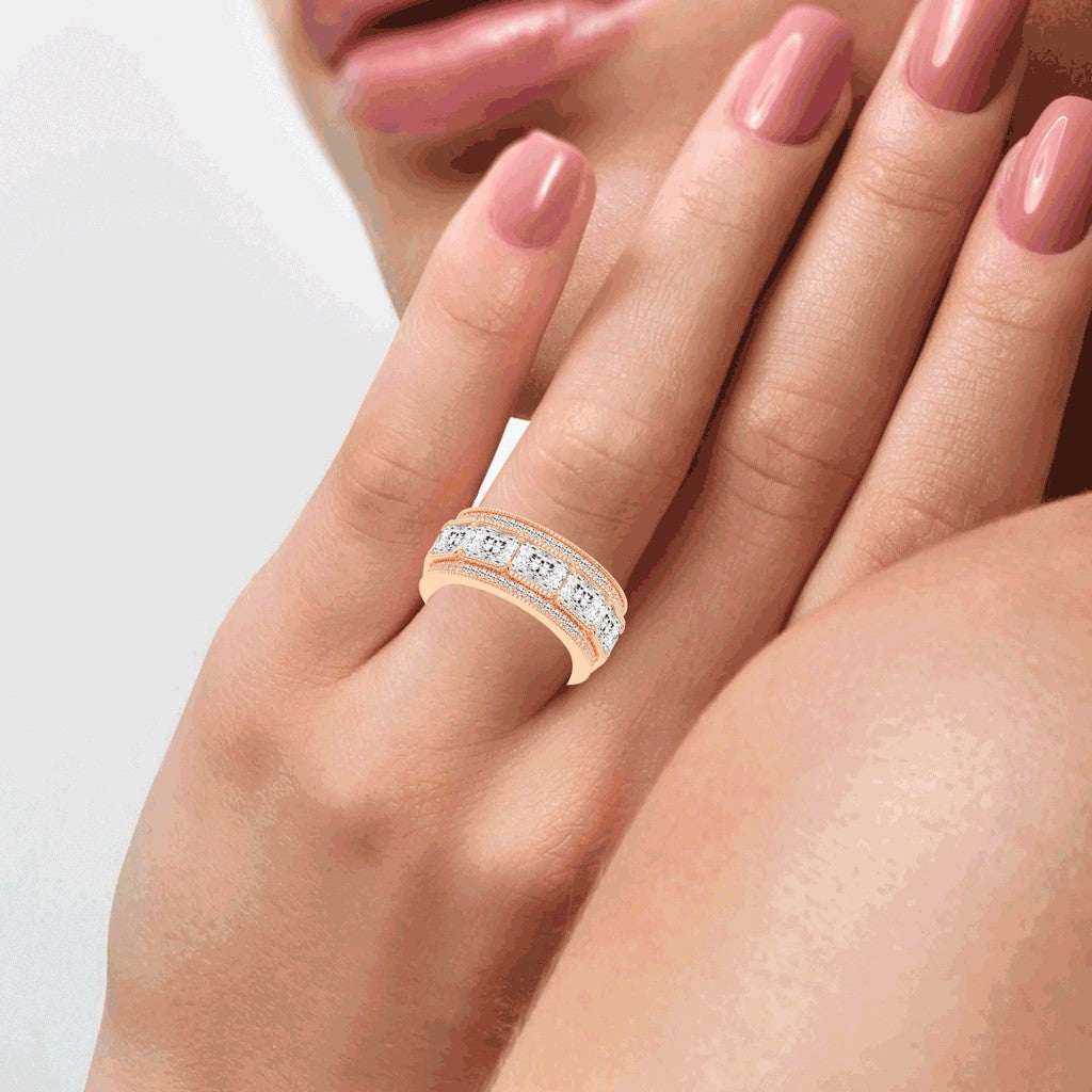 Evoria Radiant Cut Eternity Lab Diamond Ring