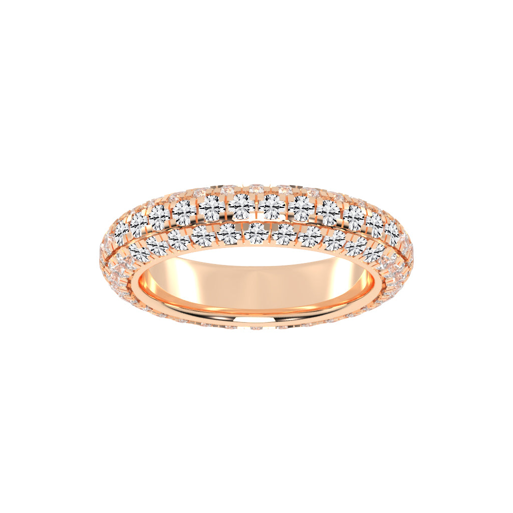 Evalise Three Row Eternity Lab Diamond Ring