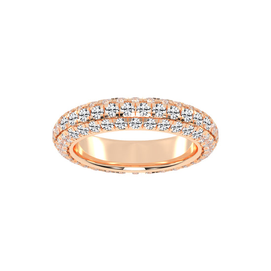Evalise Three Row Eternity Lab Diamond Ring
