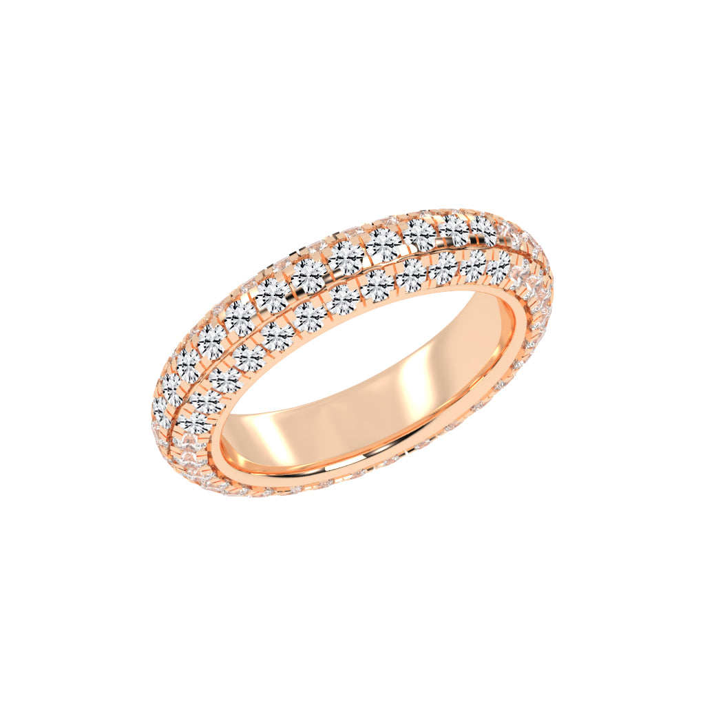 Evalise Three Row Eternity Lab Diamond Ring