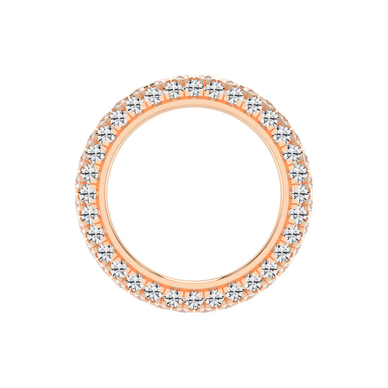 Evalise Three Row Eternity Lab Diamond Ring