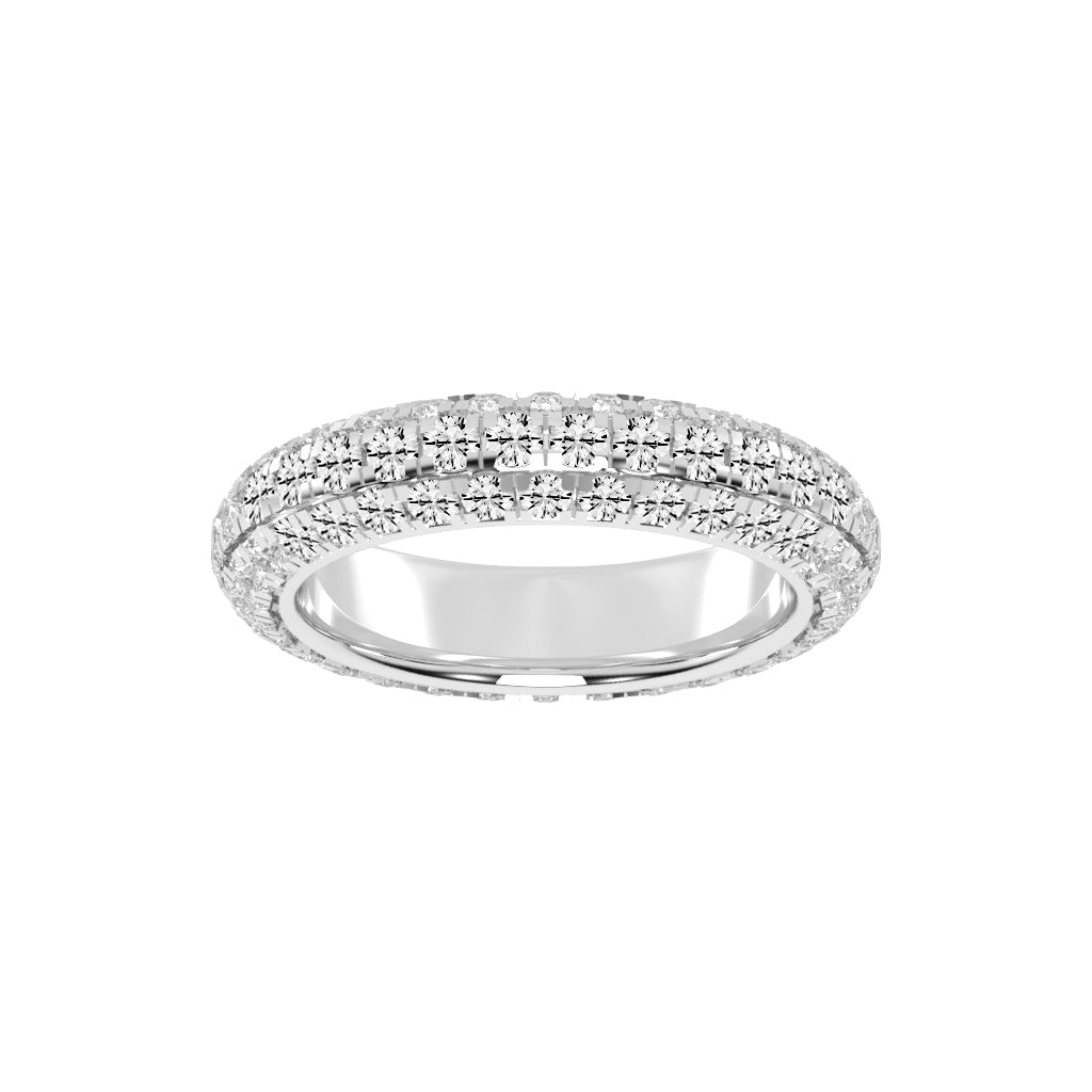 Evalise Three Row Eternity Lab Diamond Ring
