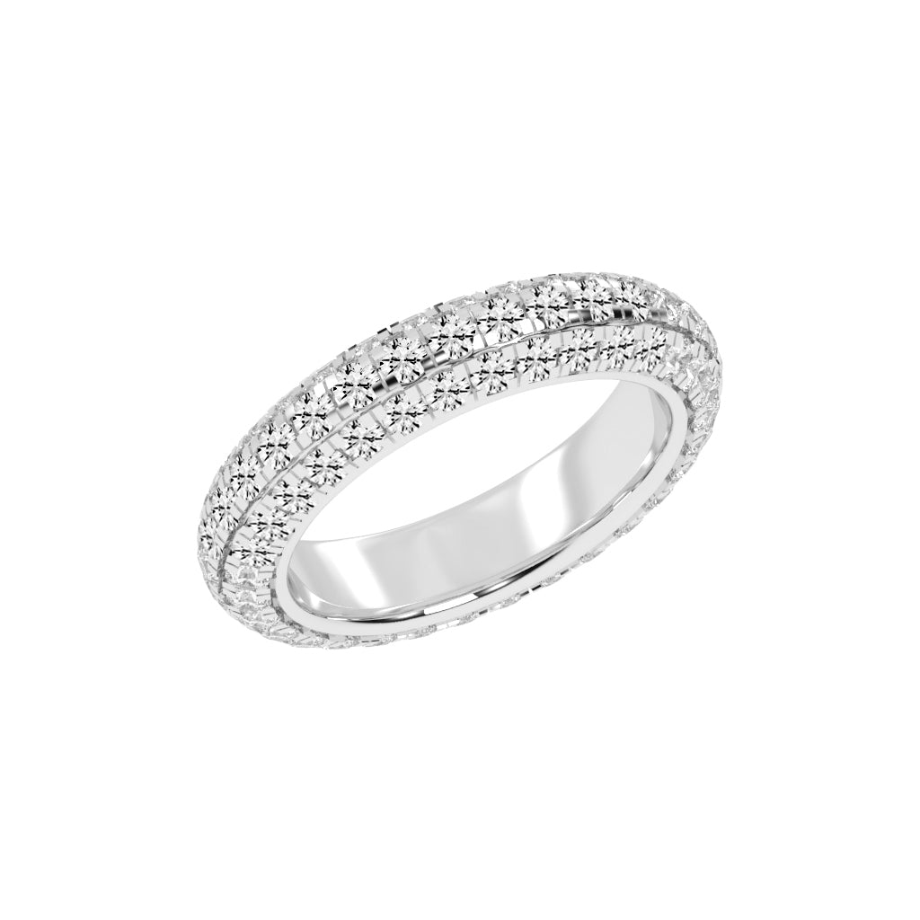 Evalise Three Row Eternity Lab Diamond Ring