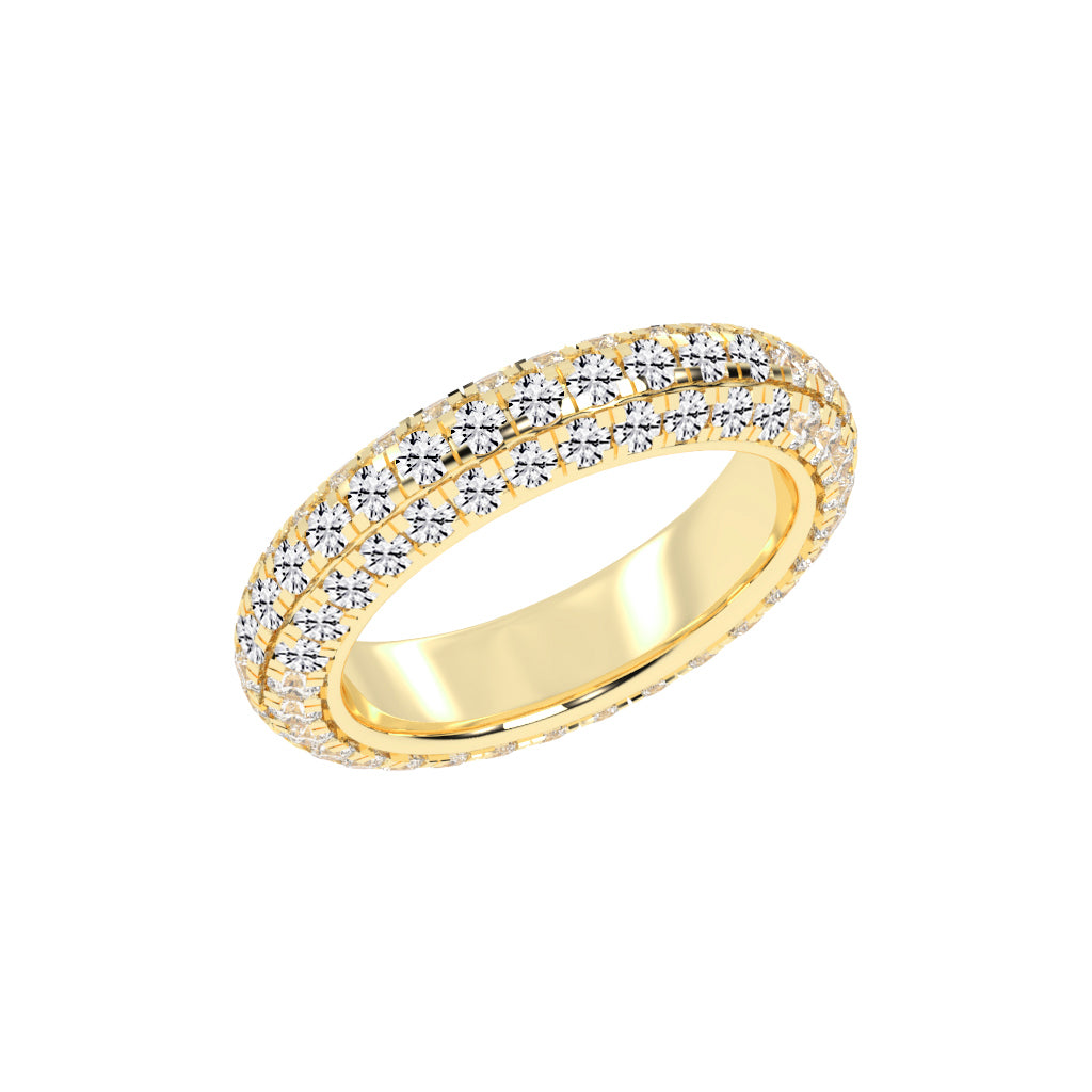 Evalise Three Row Eternity Lab Diamond Ring