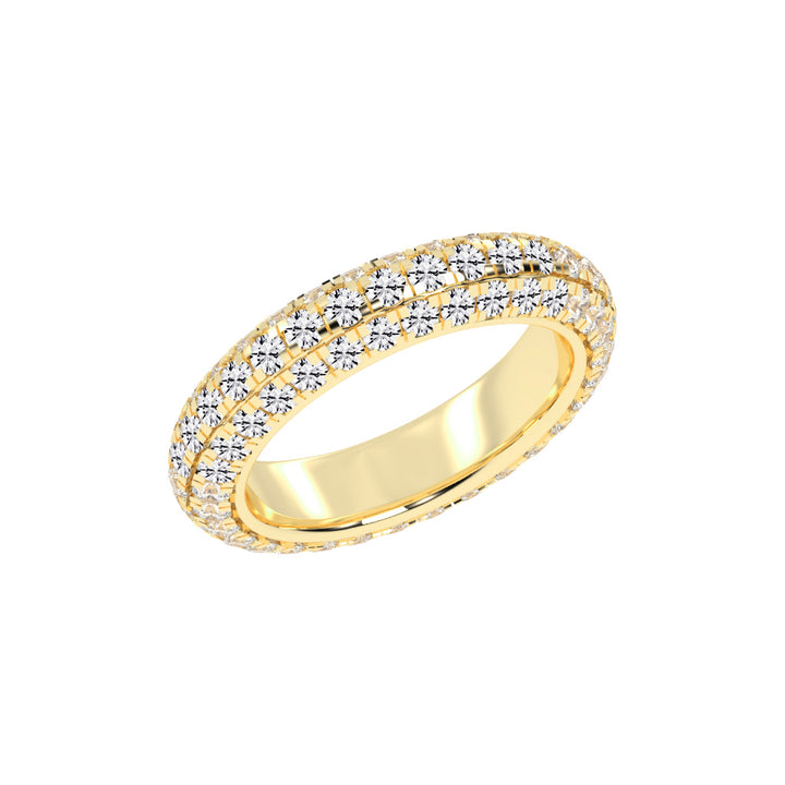 Evalise Three Row Eternity Lab Diamond Ring