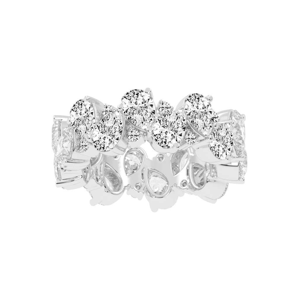 Amarise Pear Cut Eternity Lab Diamond Ring