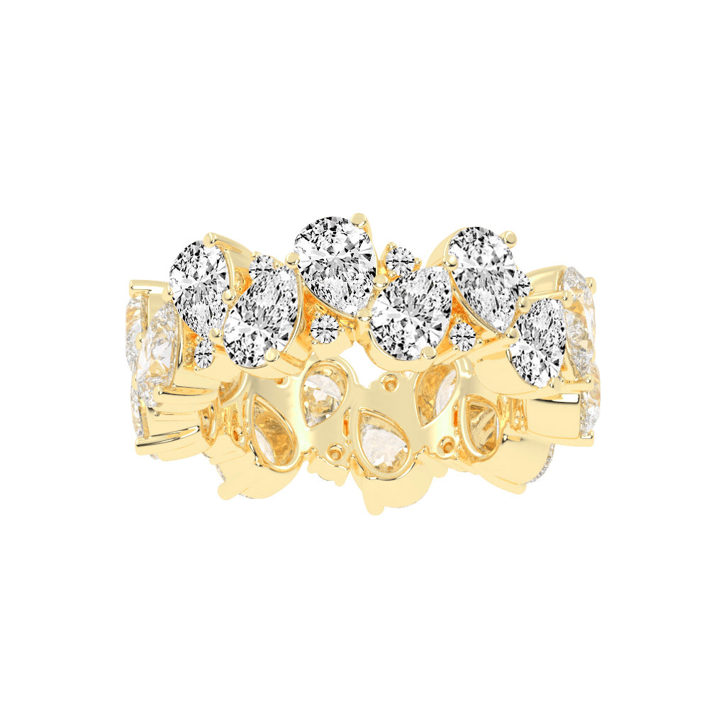 Amarise Pear Cut Eternity Lab Diamond Ring