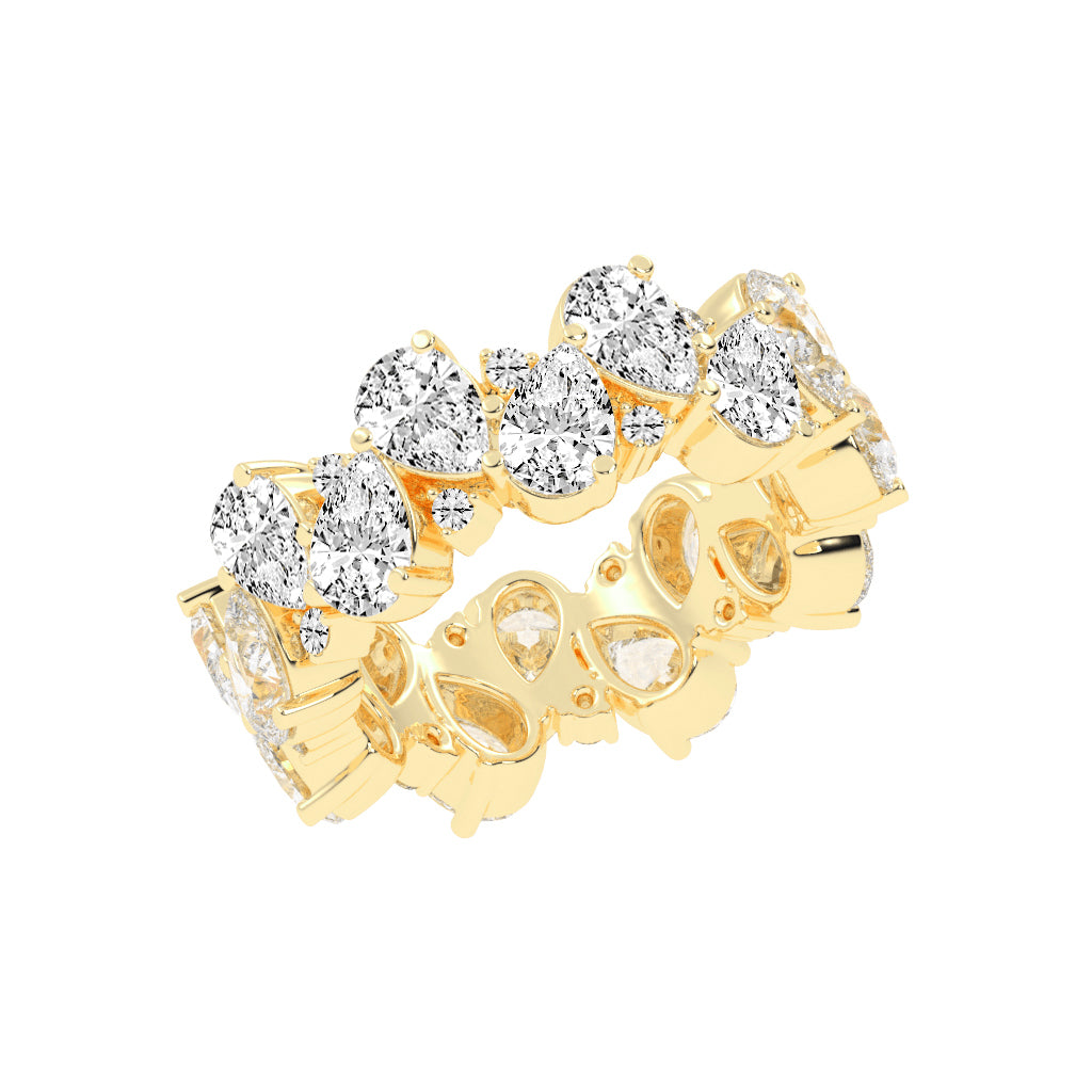 Amarise Pear Cut Eternity Lab Diamond Ring