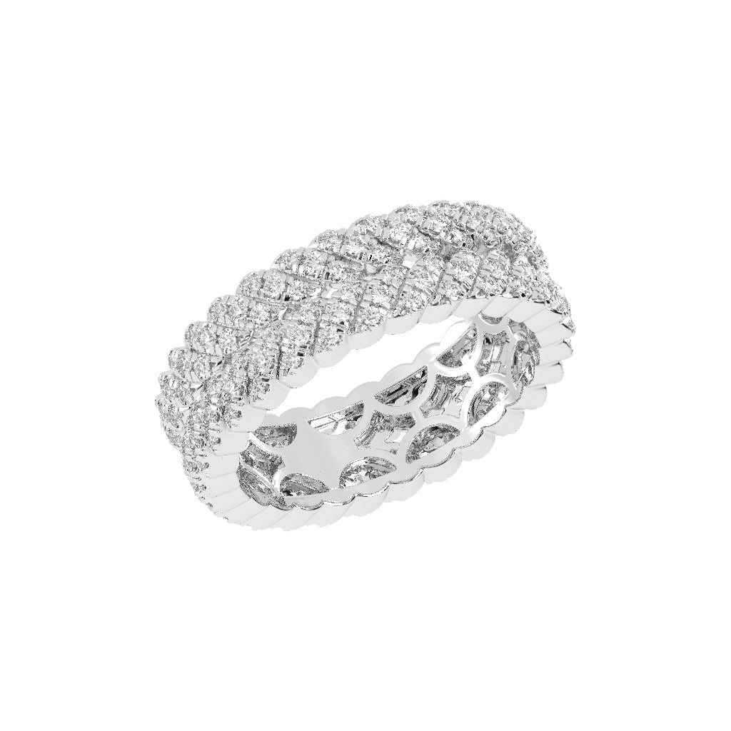 Iselle  Round Cut Eternity Lab Diamond Ring