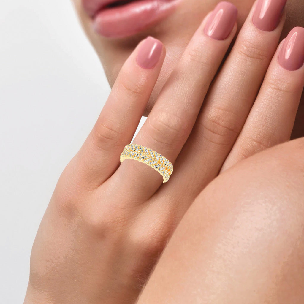 Iselle  Round Cut Eternity Lab Diamond Ring