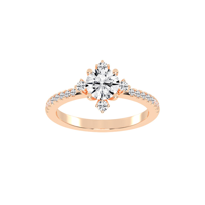 Radiavon  Four Prong Round Cut Classic Lab Diamond Ring