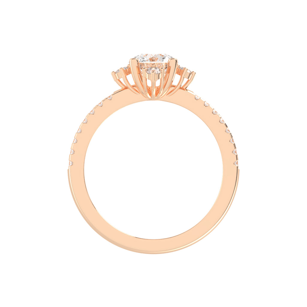 Radiavon  Four Prong Round Cut Classic Lab Diamond Ring