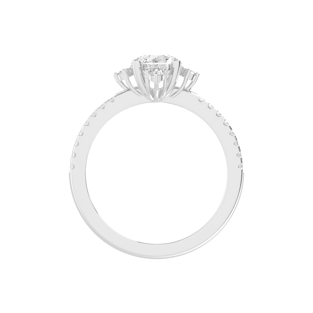 Radiavon  Four Prong Round Cut Classic Lab Diamond Ring