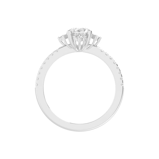 Radiavon  Four Prong Round Cut Classic Lab Diamond Ring