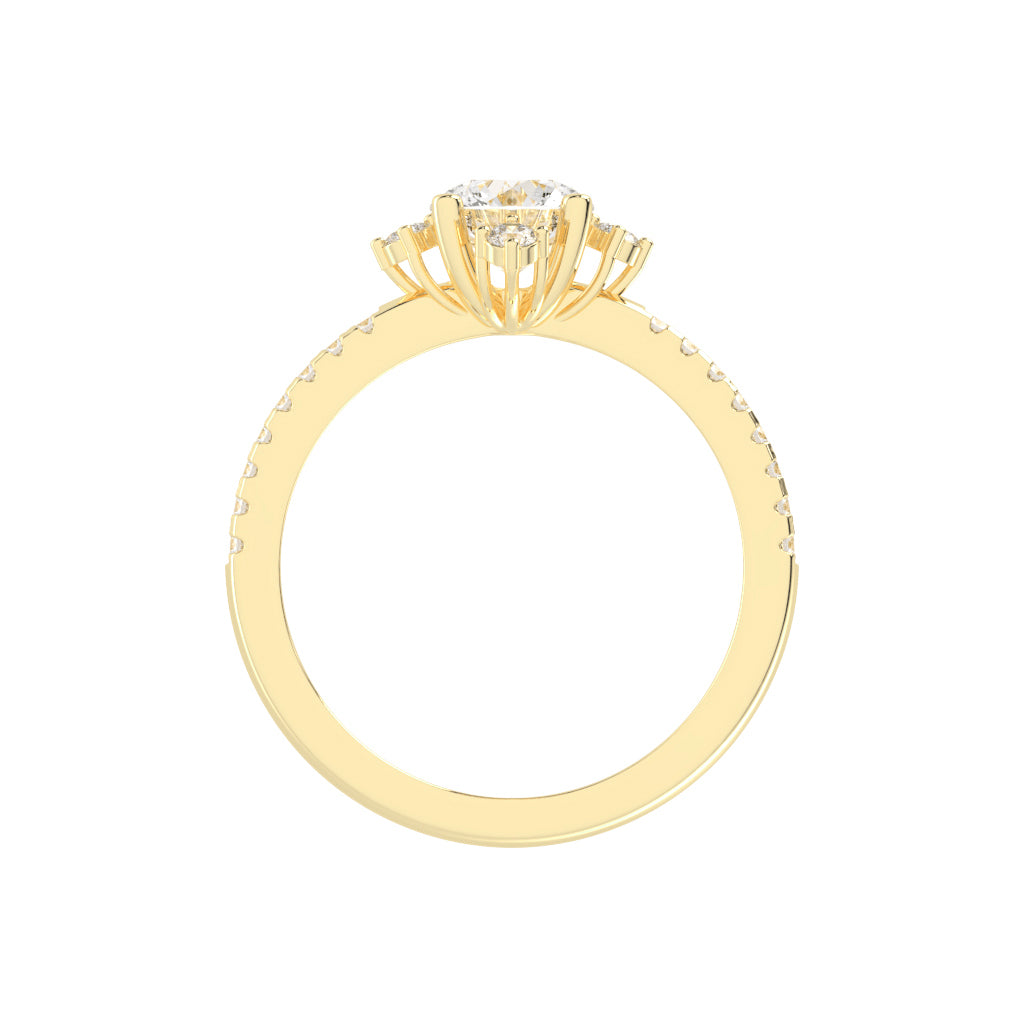 Radiavon  Four Prong Round Cut Classic Lab Diamond Ring