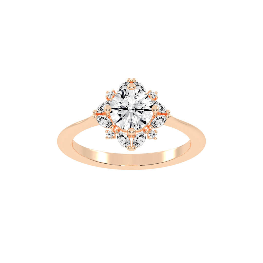 Halovaris  Round Cut Halo Lab Diamond Ring