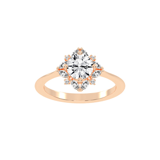 Halovaris  Round Cut Halo Lab Diamond Ring