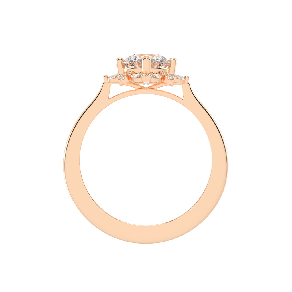 Halovaris  Round Cut Halo Lab Diamond Ring
