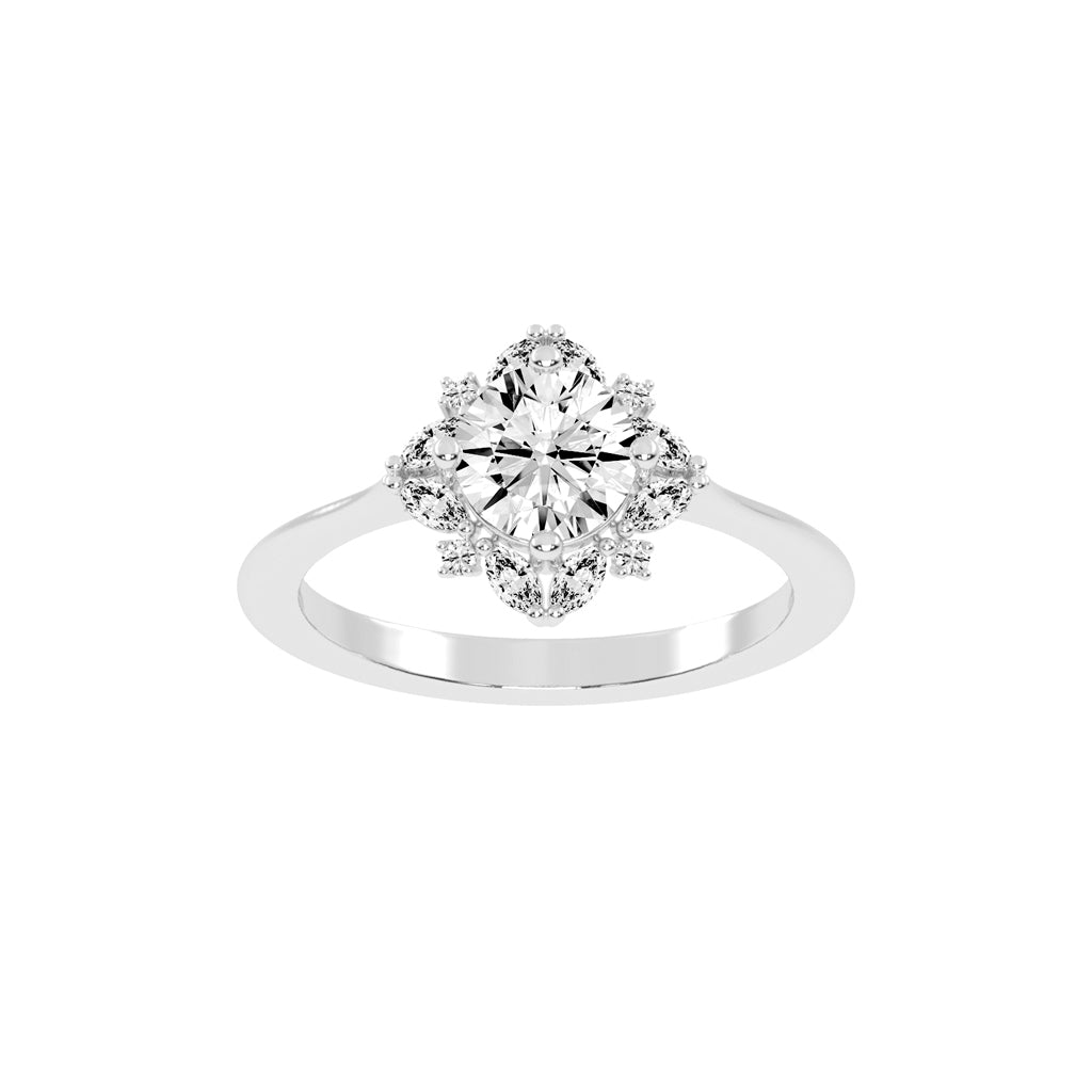 Halovaris  Round Cut Halo Lab Diamond Ring