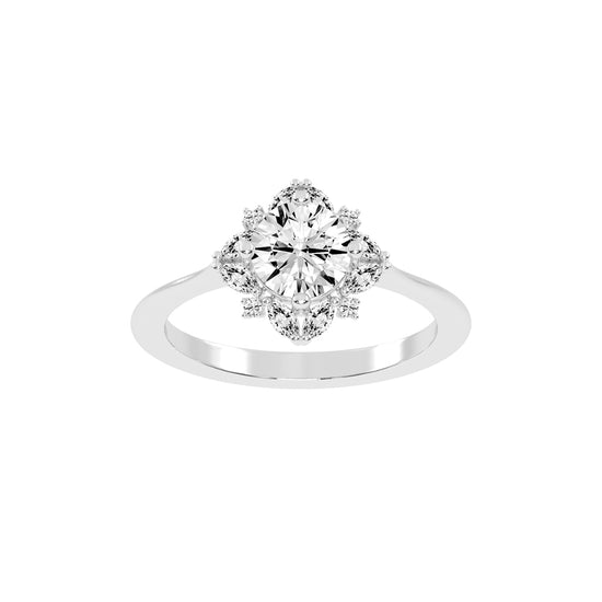 Halovaris  Round Cut Halo Lab Diamond Ring