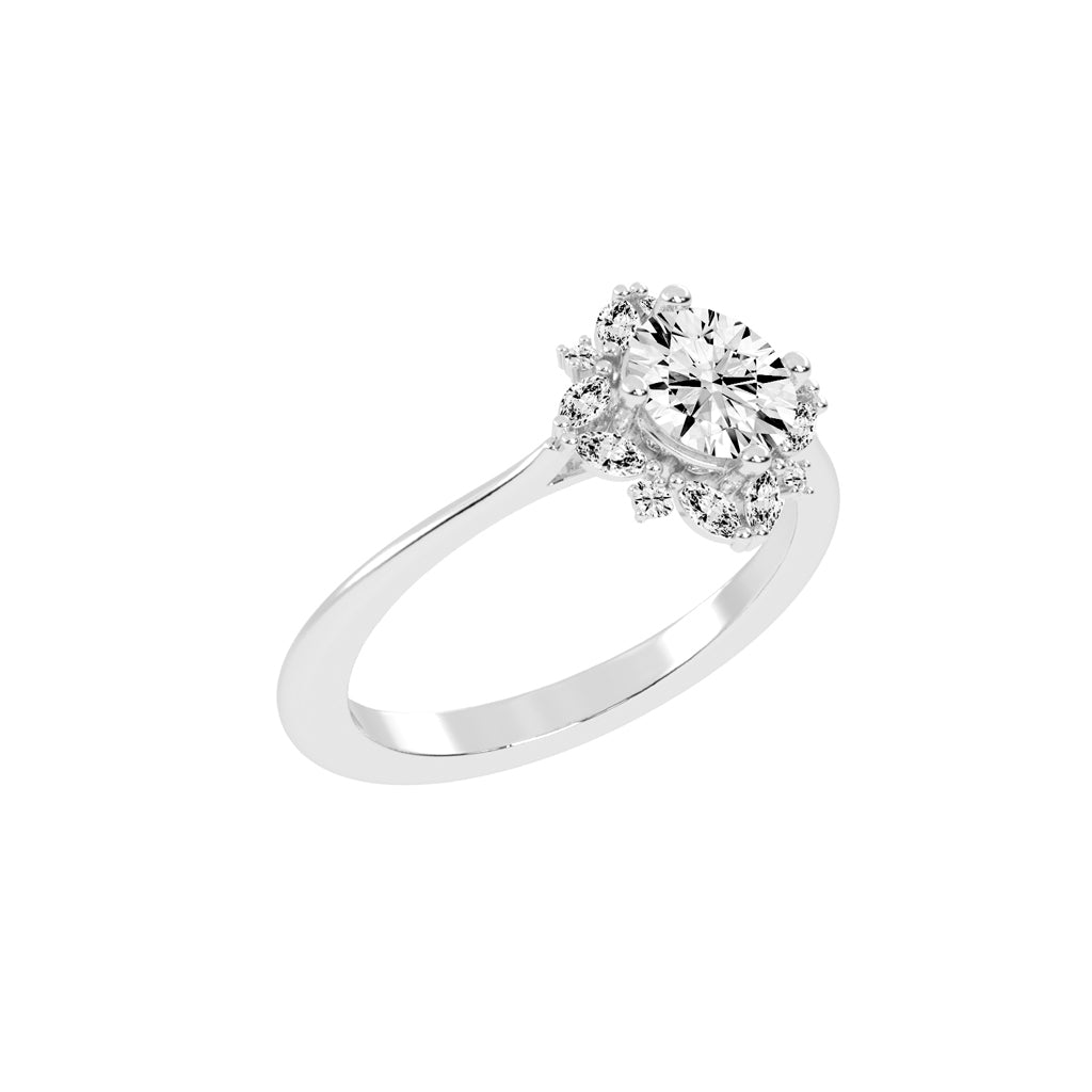 Halovaris  Round Cut Halo Lab Diamond Ring
