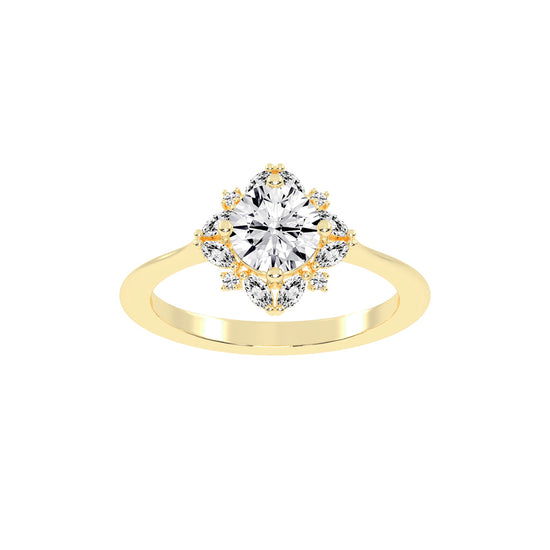 Halovaris  Round Cut Halo Lab Diamond Ring