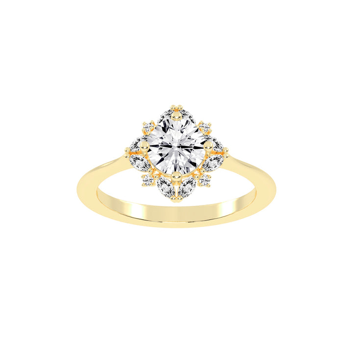 Halovaris  Round Cut Halo Lab Diamond Ring