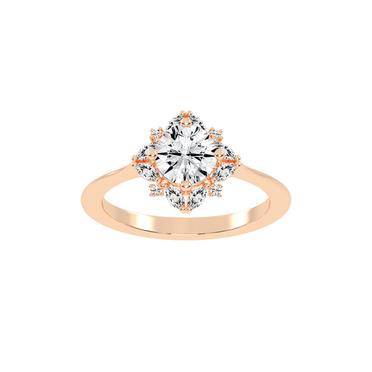 Halovaris  Round Cut Halo Lab Diamond Ring