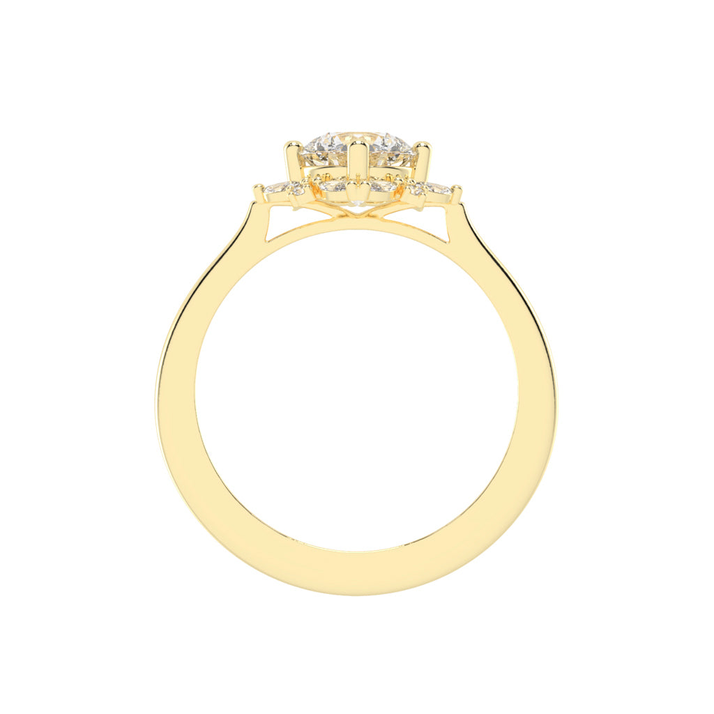Halovaris  Round Cut Halo Lab Diamond Ring