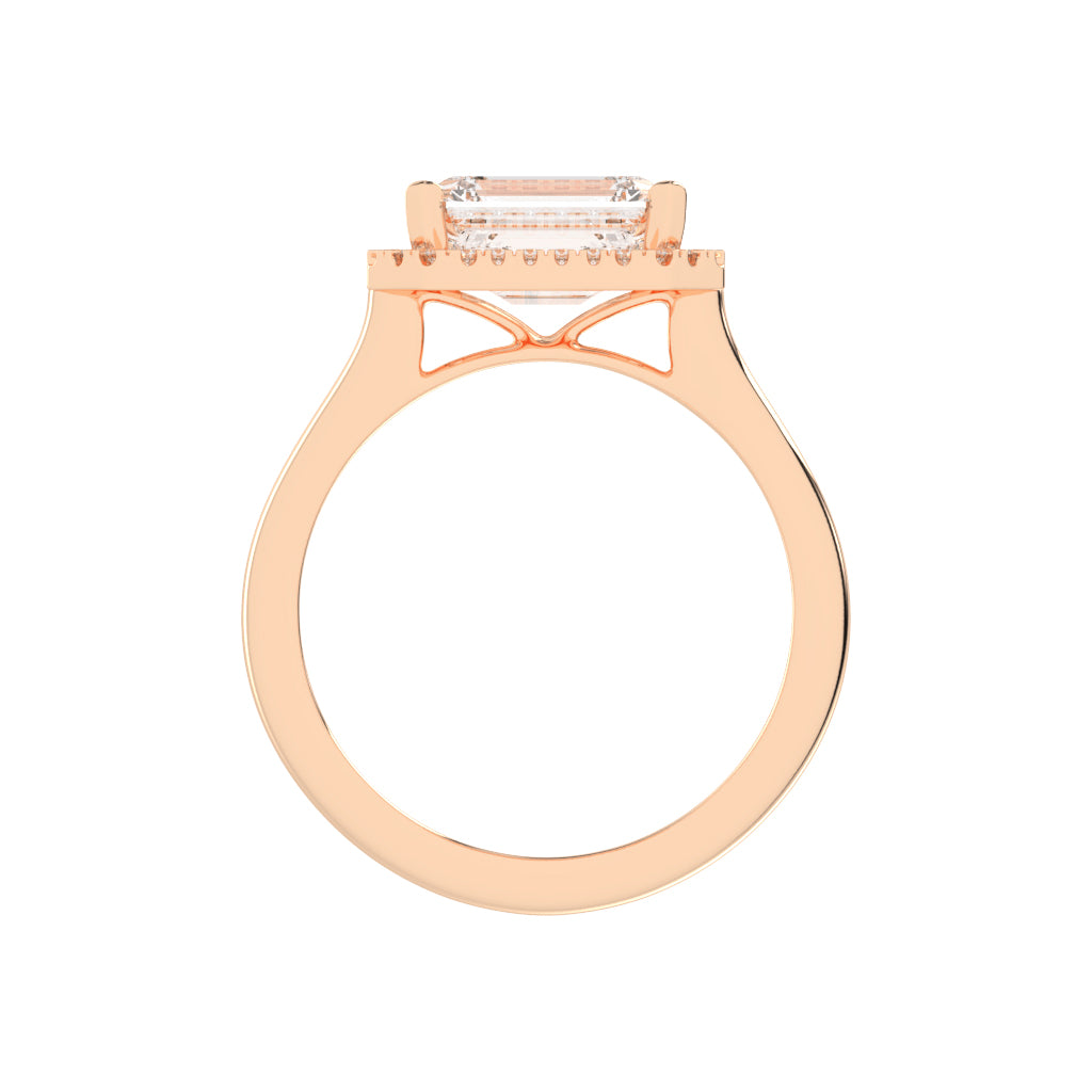 Halaira  Emerald Cut Halo Lab Diamond Ring