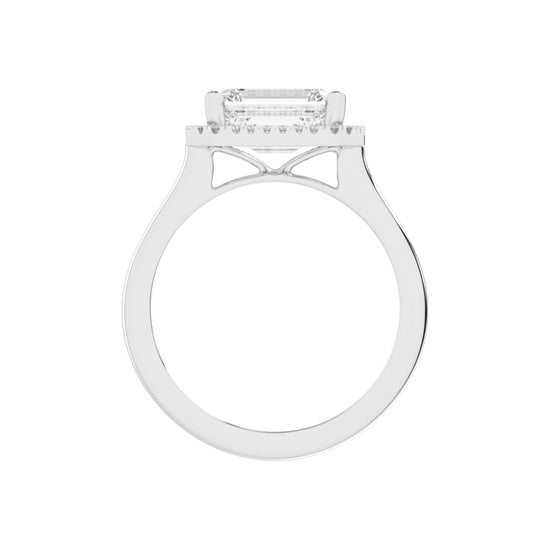 Halaira  Emerald Cut Halo Lab Diamond Ring