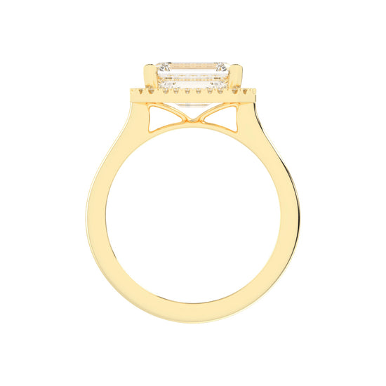 Halaira  Emerald Cut Halo Lab Diamond Ring