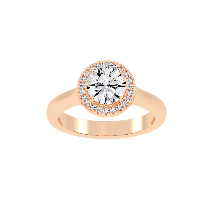 Haloetra  Cathedral Shank Halo Lab Diamond Ring