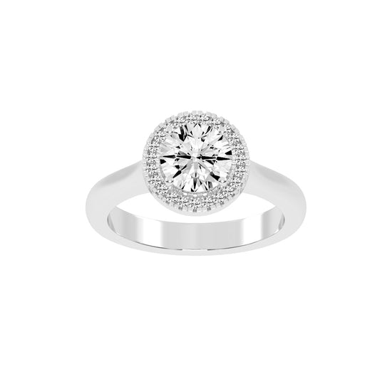 Haloetra  Cathedral Shank Halo Lab Diamond Ring