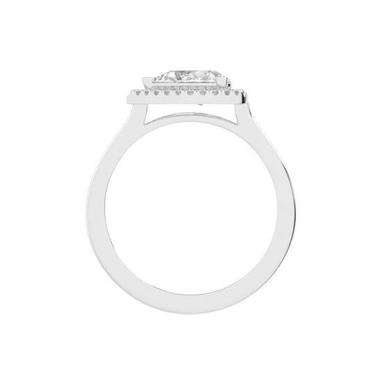 Halistaire Pear Cut Halo Lab Diamond Ring