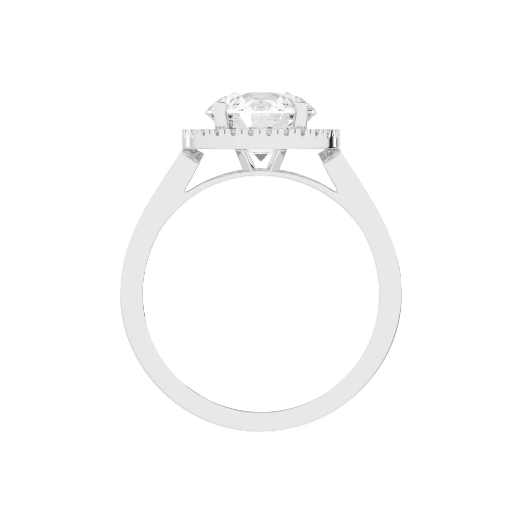 Halique Standard Round Cut Halo Lab Diamond Ring