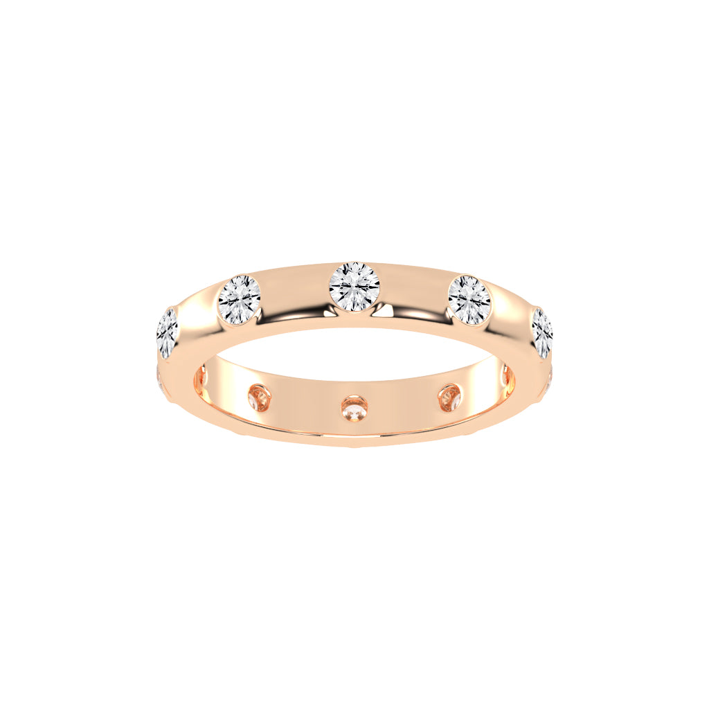 Jovian Round Gypsy Eternity Lab Diamond Ring