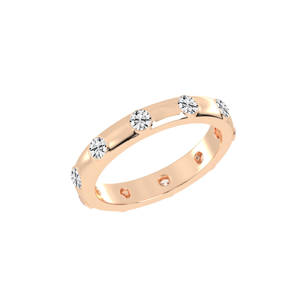 Jovian Round Gypsy Eternity Lab Diamond Ring